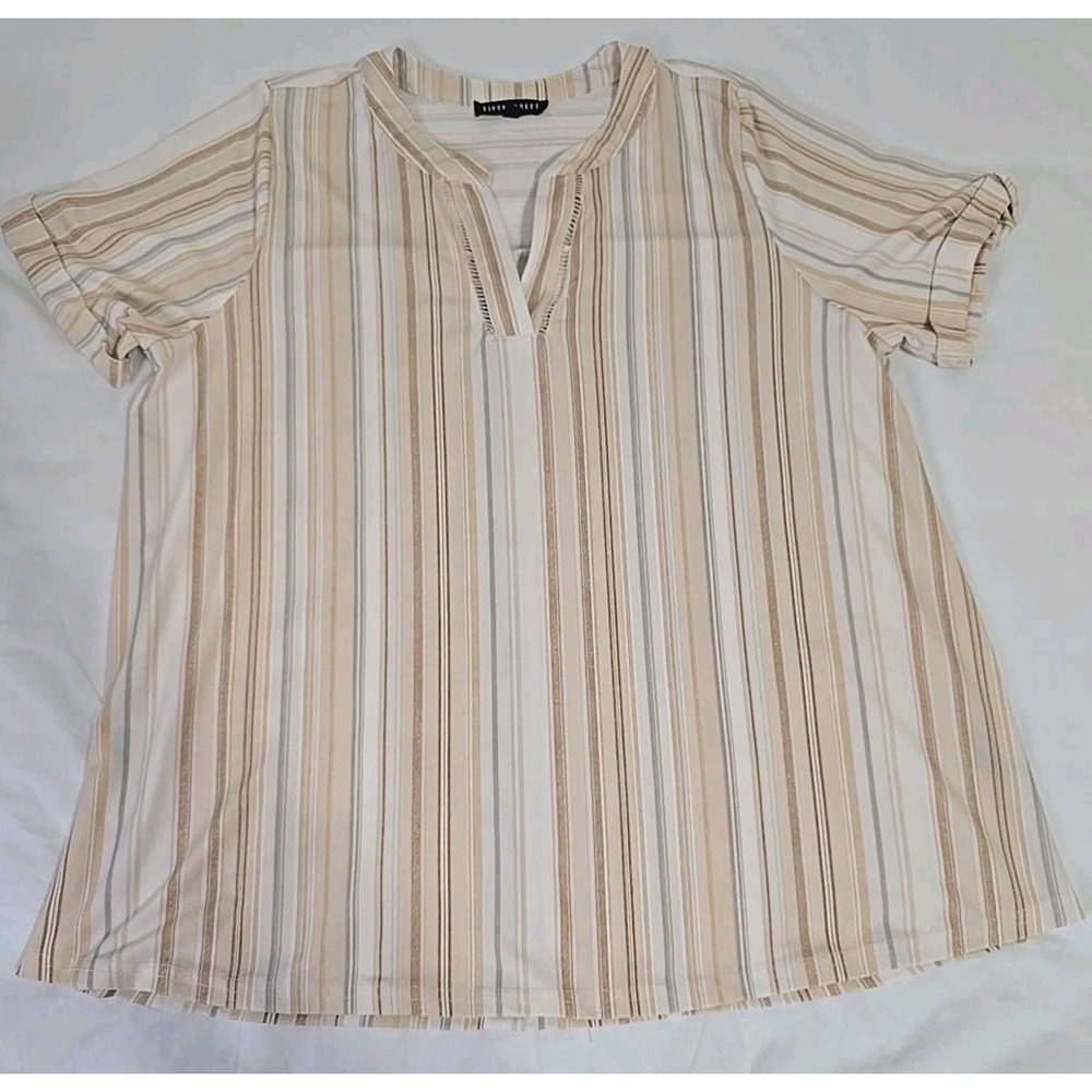 Fifty Street Women's 1X Blouse‎ Short-Sleeve